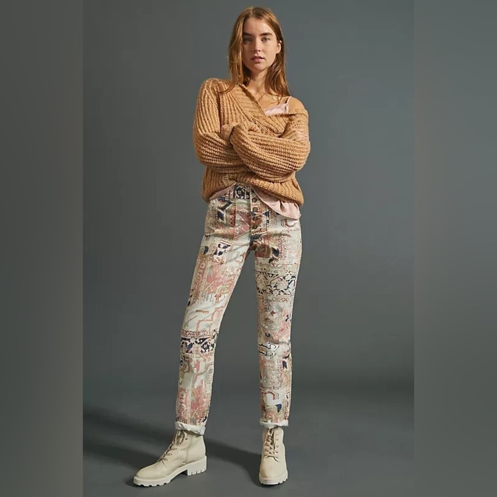 Anthropologie “The Wanderer” Pants Women’s size 29 button fly Straight leg boho
